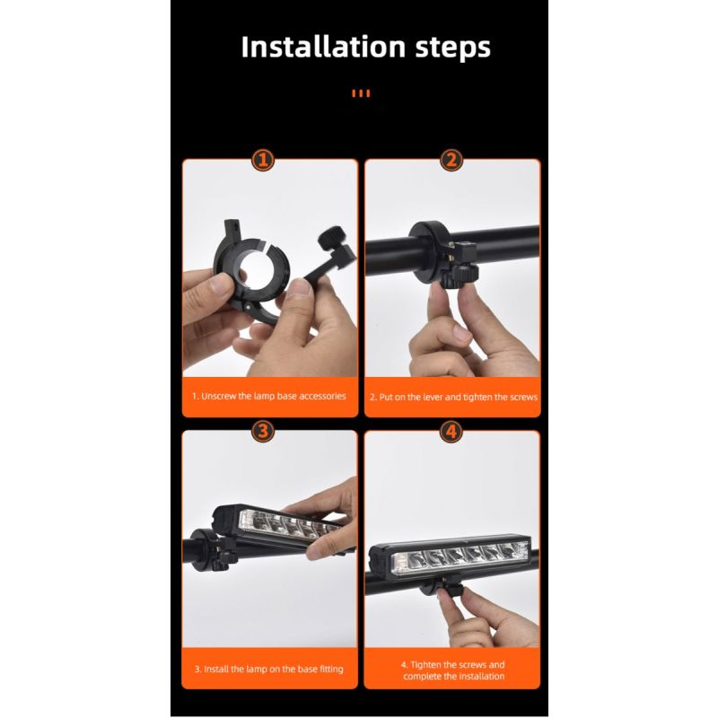 Luce Bici LED 5200 Lumen Ricarica USB Tipo-C Impermeabile 8000mAh Modalità Regolabili Sicurezza Ciclismo Accessori MTB e Strada Lampada Ciclismo Notturno