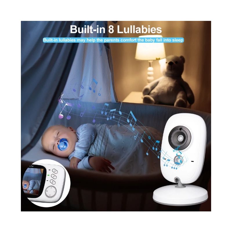 VB603 Video Baby Monitor 2.4G Madre Bambini Telecamere di Sorveglianza con Visione Notturna a Infrarossi Audio Bidirezionale e Connettività a Lungo Raggio per la Sicurezza Infantile