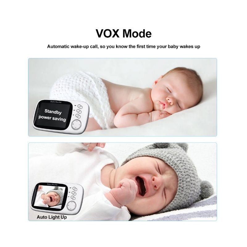 VB603 Video Baby Monitor 2.4G Madre Bambini Telecamere di Sorveglianza con Visione Notturna a Infrarossi Audio Bidirezionale e Connettività a Lungo Raggio per la Sicurezza Infantile