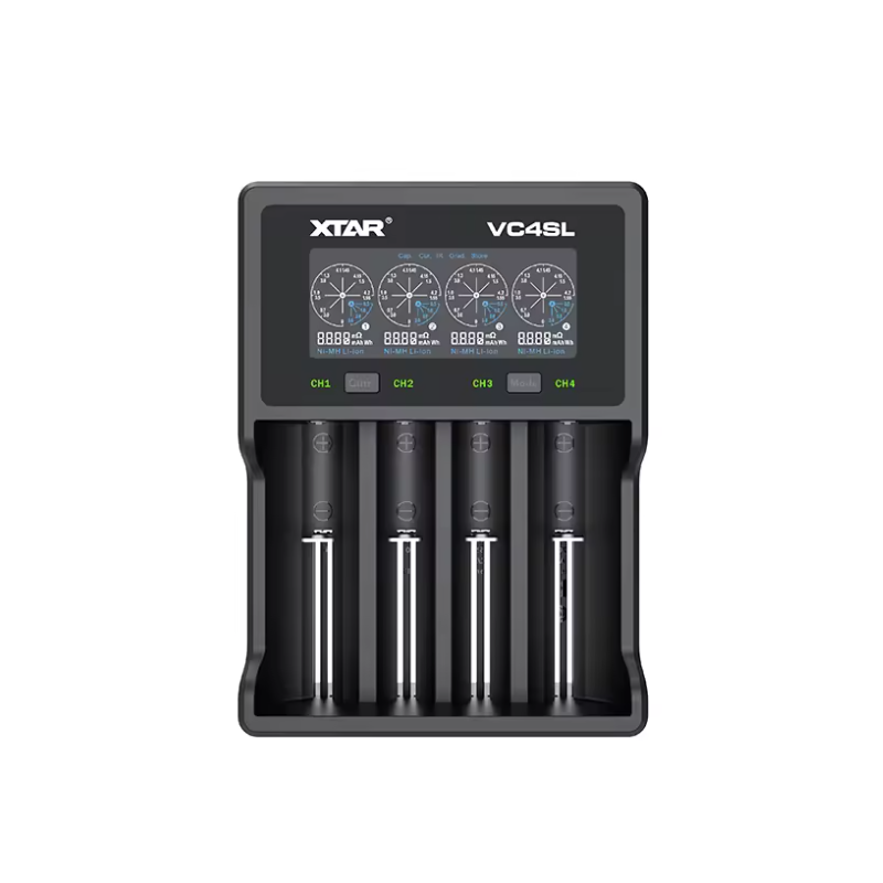 XTAR VC4SL Caricabatterie 18650 21700 Ricarica Rapida QC3.0 USB Type-C Compatibilità Versatile Batterie Ricaricabili al Litio Tecnologia di Ricarica Rapida Gestione dell'Energia Sostenibile