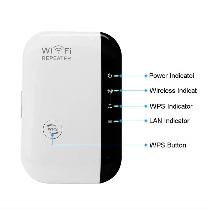WiFi Ripetitore Wireless Segnale Amplificatore WiFi Extender Rete Migliora Casa Router Attraverso il Muro Camera da Letto