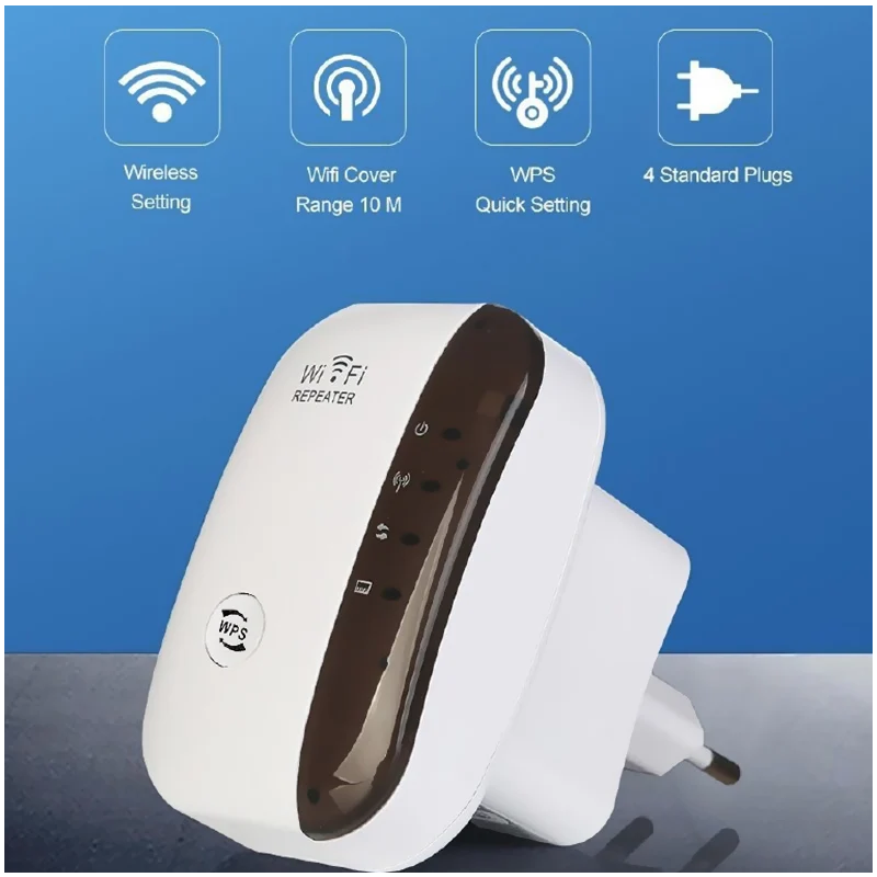 WiFi Ripetitore Wireless Segnale Amplificatore WiFi Extender Rete Migliora Casa Router Attraverso il Muro Camera da Letto