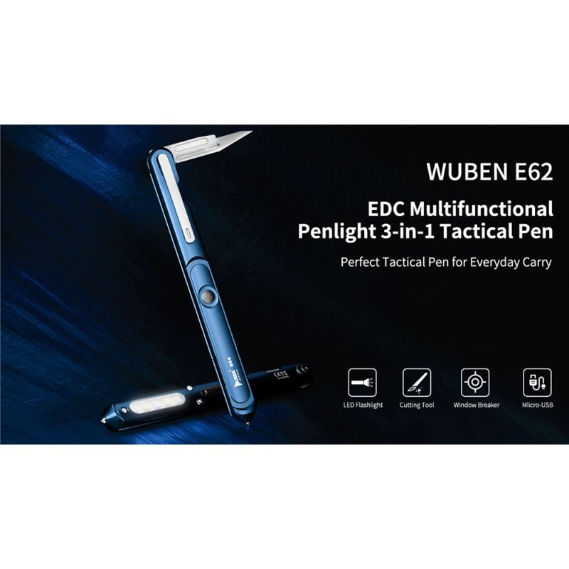 Scopri Wuben E62 Penna Multiuso con 130 Lumen Torcia Portatile LED EDC Ideale per Trekking e Luce d'Emergenza Lunga Autonomia e Molteplici Modalità di Illuminazione