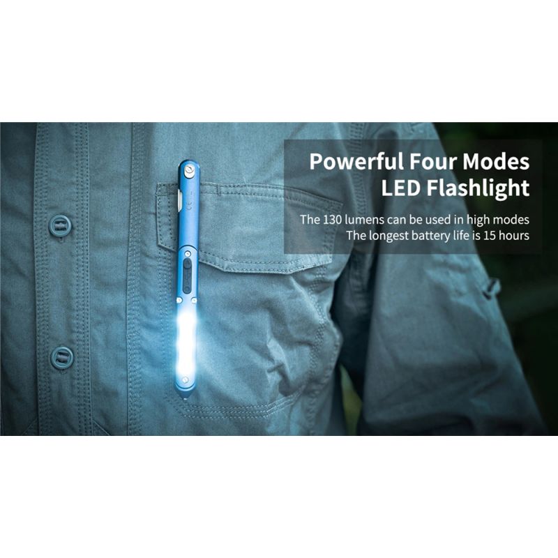 Scopri Wuben E62 Penna Multiuso con 130 Lumen Torcia Portatile LED EDC Ideale per Trekking e Luce d'Emergenza Lunga Autonomia e Molteplici Modalità di Illuminazione