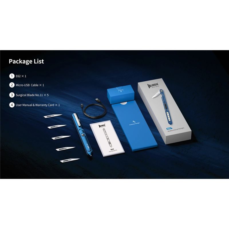 Scopri Wuben E62 Penna Multiuso con 130 Lumen Torcia Portatile LED EDC Ideale per Trekking e Luce d'Emergenza Lunga Autonomia e Molteplici Modalità di Illuminazione