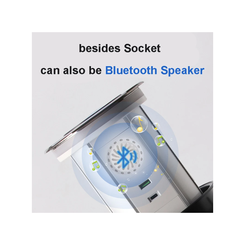 Presa Retrattile Pop-up Motorizzata da Tavolo VENSTPOW Soluzioni Alimentazione da Scrivania con Ricarica Wireless USB e Design Innovativo per Spazio Lavoro Organizzato e Presa Multiporta