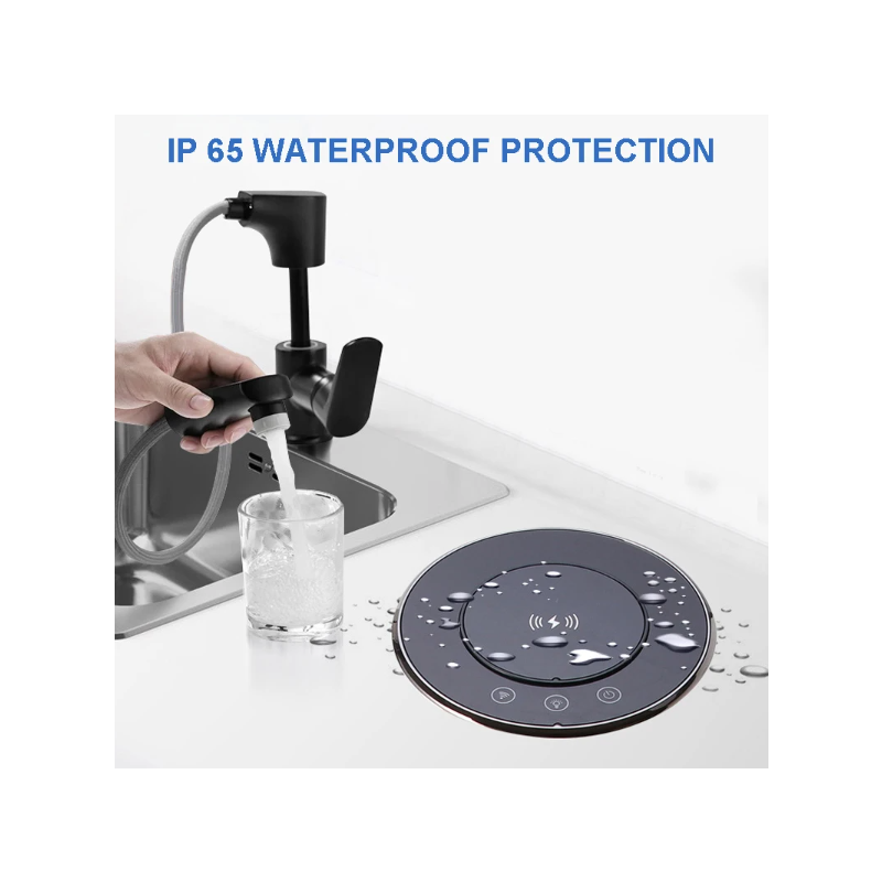 Presa Retrattile Pop-up Motorizzata da Tavolo VENSTPOW Soluzioni Alimentazione da Scrivania con Ricarica Wireless USB e Design Innovativo per Spazio Lavoro Organizzato e Presa Multiporta