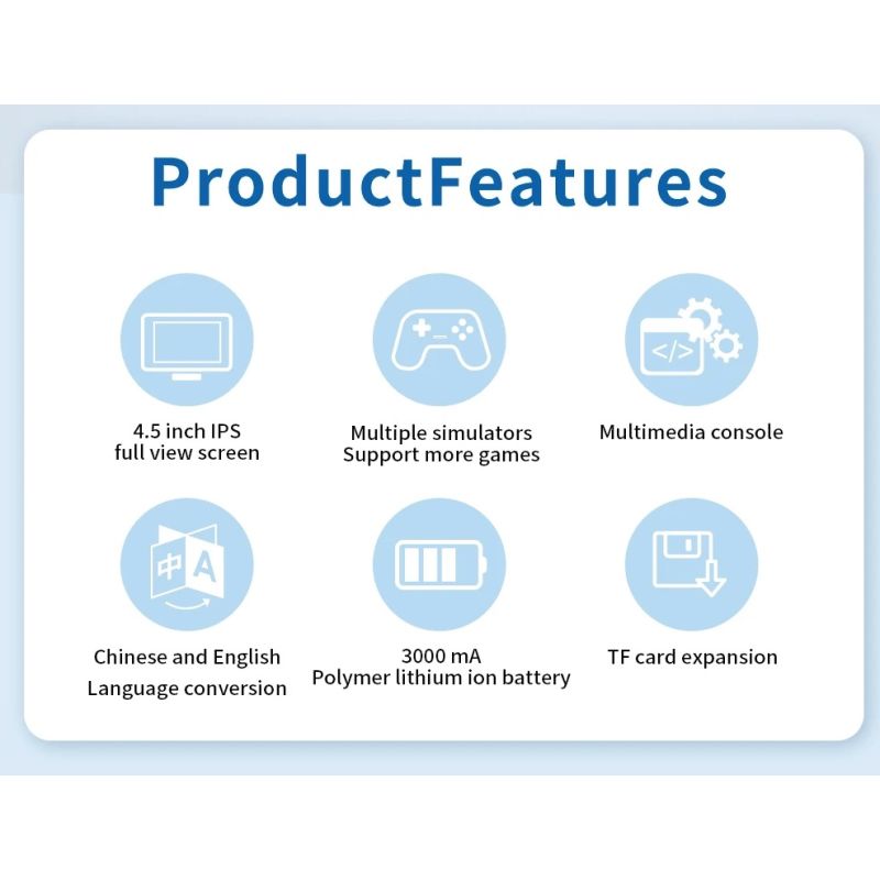 Console giochi portatile POWKIDDY X39pro schermo IPS 4.3 pollici gaming retrò supporto PS1 per un'esperienza di gioco nostalgica e moderna dispositivo intrattenimento con output HD