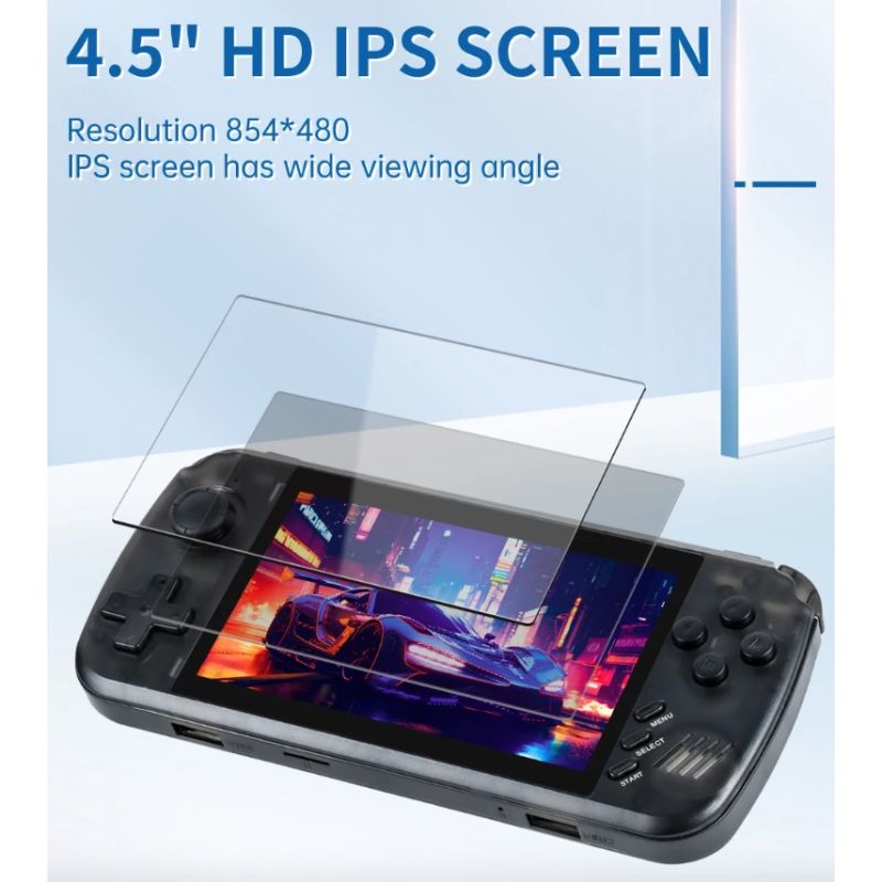 Console giochi portatile POWKIDDY X39pro schermo IPS 4.3 pollici gaming retrò supporto PS1 per un'esperienza di gioco nostalgica e moderna dispositivo intrattenimento con output HD