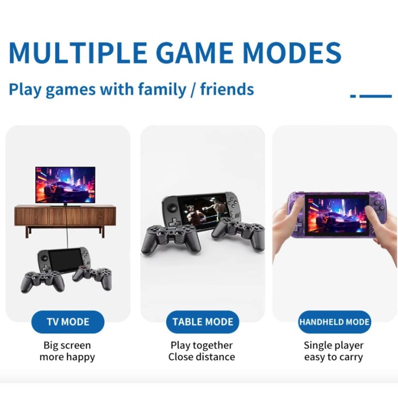 Console giochi portatile POWKIDDY X39pro schermo IPS 4.3 pollici gaming retrò supporto PS1 per un'esperienza di gioco nostalgica e moderna dispositivo intrattenimento con output HD