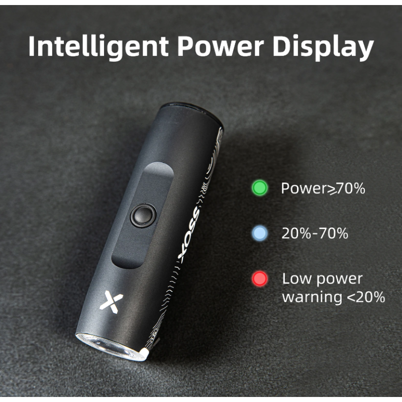 Faretto Bici XOSS XL-1200 Luce Bicicletta 1200 Lumen Lampada Frontale Ricaricabile Accessorio Ciclistico Impermeabile Ricarica Type-C Perfetto per Visibilità e Sicurezza Notturne