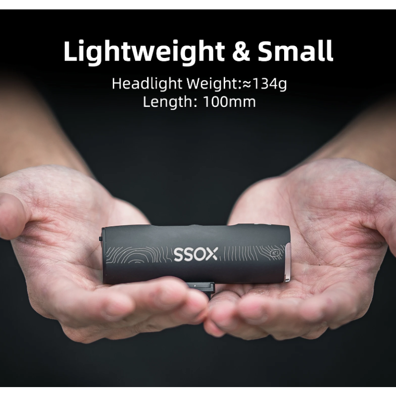Faretto Bici XOSS XL-1200 Luce Bicicletta 1200 Lumen Lampada Frontale Ricaricabile Accessorio Ciclistico Impermeabile Ricarica Type-C Perfetto per Visibilità e Sicurezza Notturne