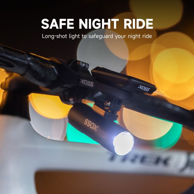 XOSS Bike Light Fanale Anteriore 800 Lumen Impermeabile USB Ricaricabile Luce di Sicurezza e Visibilità Alta Luminosità per MTB e Ciclismo Notturno Costruzione in Lega di Alluminio