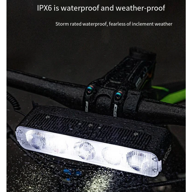 XOSS XL3000 Luce Bici Impermeabile 3000 Lumen Lampada Frontale Ricaricabile Tipo C Per Giri Notturni Accessorio Essenziale Ciclismo Visibilità Sicurezza 10 Modalità di Illuminazione