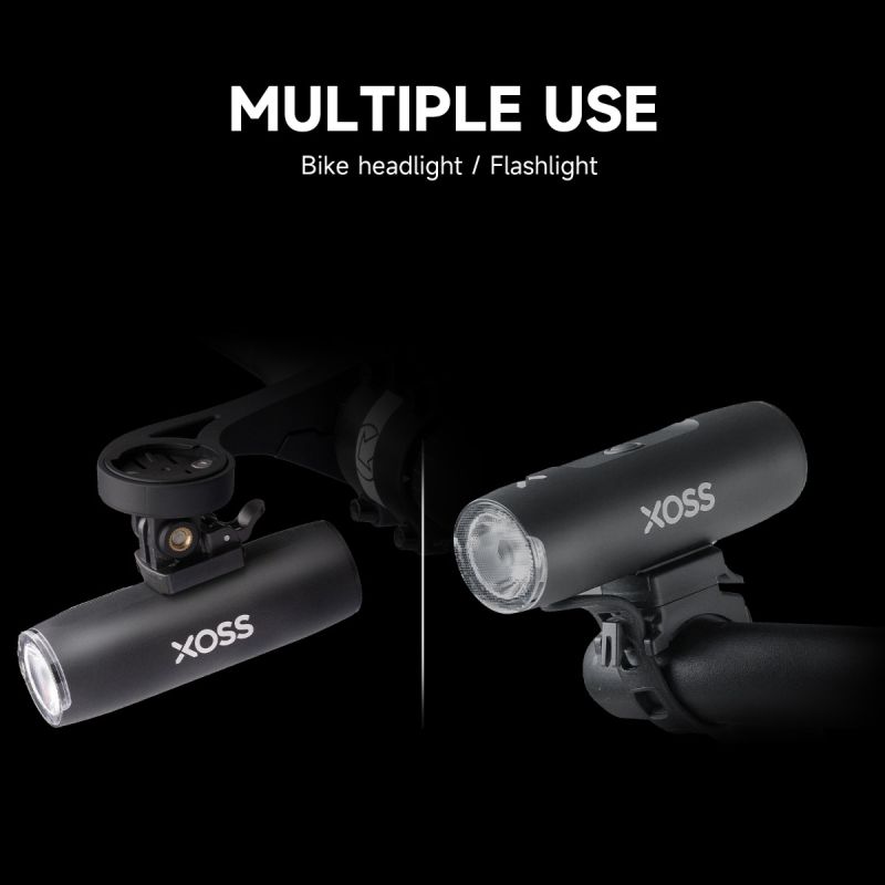 XOSS Bike Light Fanale Anteriore 800 Lumen Impermeabile USB Ricaricabile Luce di Sicurezza e Visibilità Alta Luminosità per MTB e Ciclismo Notturno Costruzione in Lega di Alluminio