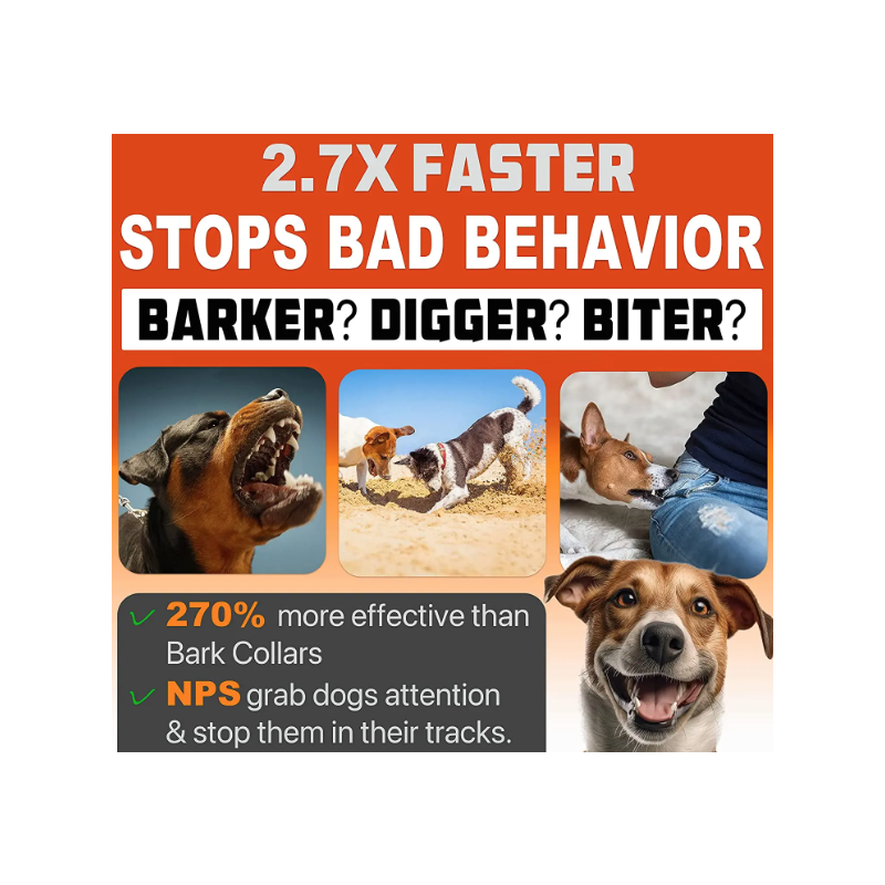 Dispositivo di Addestramento Cani Ultrasuoni Repellente Torcia LED Ricaricabile Controllo Abbaio Efficace Sicuro Indolore per Proprietari Animali gestione comportamento cani