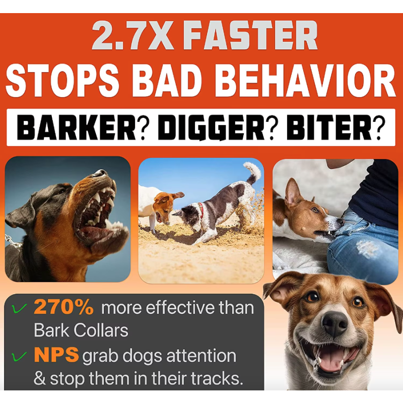 Dispositivo di Addestramento per Cani ad Ultrasuoni Tecnologia Innovativa Controllo dell'Abbaio Accessorio Antiabbaio per Cani con Suoni Multipli e Torcia Integrata