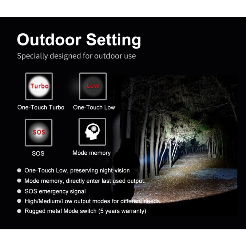 Klarus XT21X Pro torcia LED XHP70.2 4400 lumen ricaricabile ideale per campeggio escursionismo ed emergenze torcia tattica con doppio interruttore e batteria 21700 costruzione robusta