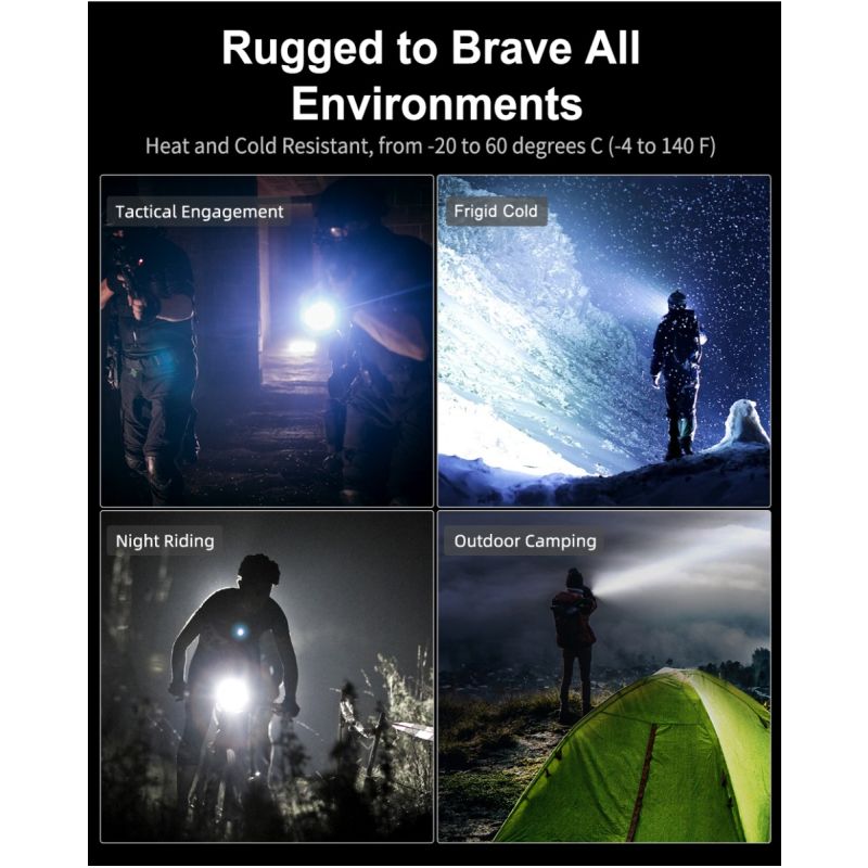 Klarus XT21X Pro torcia LED XHP70.2 4400 lumen ricaricabile ideale per campeggio escursionismo ed emergenze torcia tattica con doppio interruttore e batteria 21700 costruzione robusta