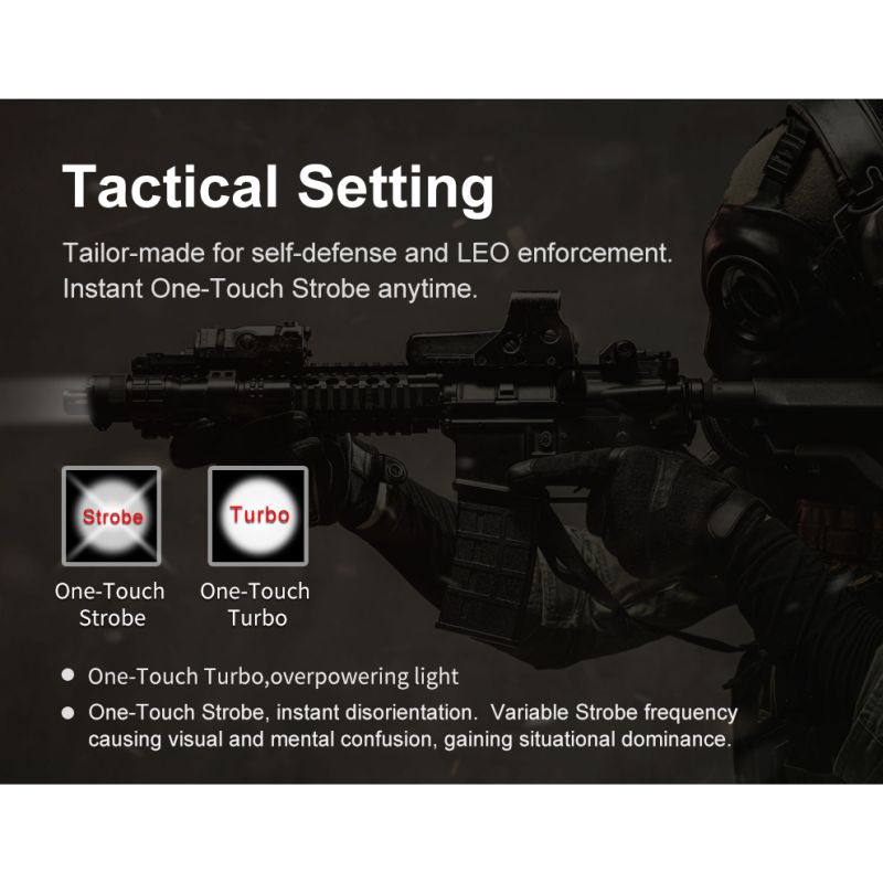 Klarus XT21X Pro torcia LED XHP70.2 4400 lumen ricaricabile ideale per campeggio escursionismo ed emergenze torcia tattica con doppio interruttore e batteria 21700 costruzione robusta