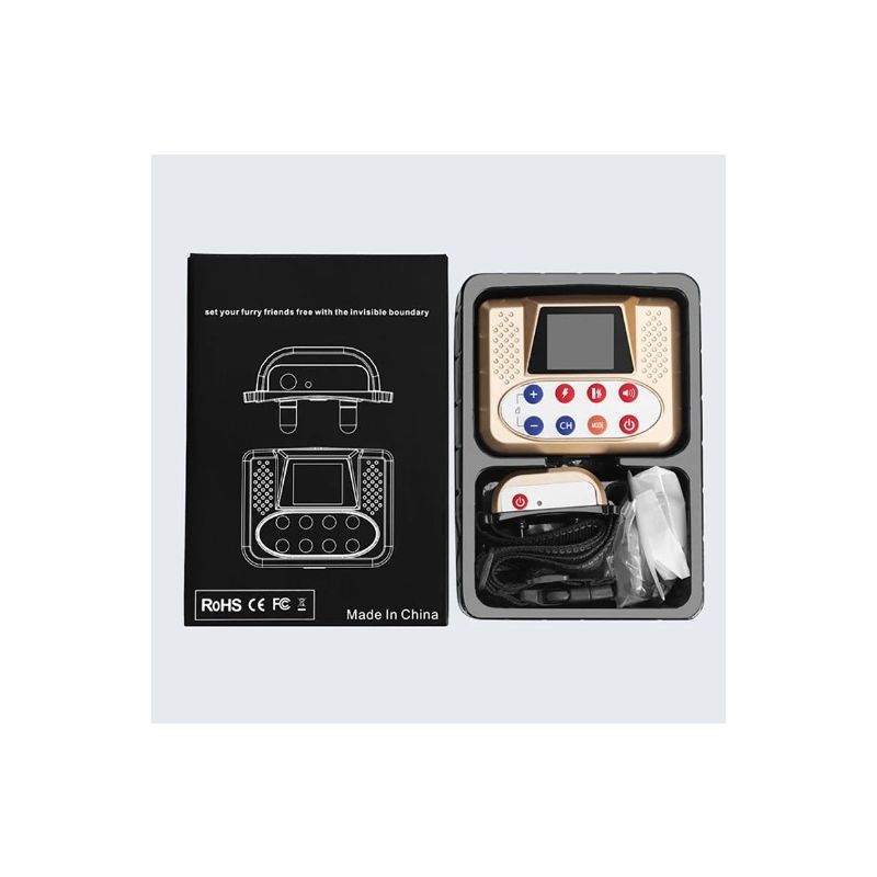 Dispositivo di Addestramento Intelligente per Cani e Recinto Elettronico Senza Fili con Schermo a Colori per Sicurezza e Addestramento Comportamentale Canino Design Ergonomico