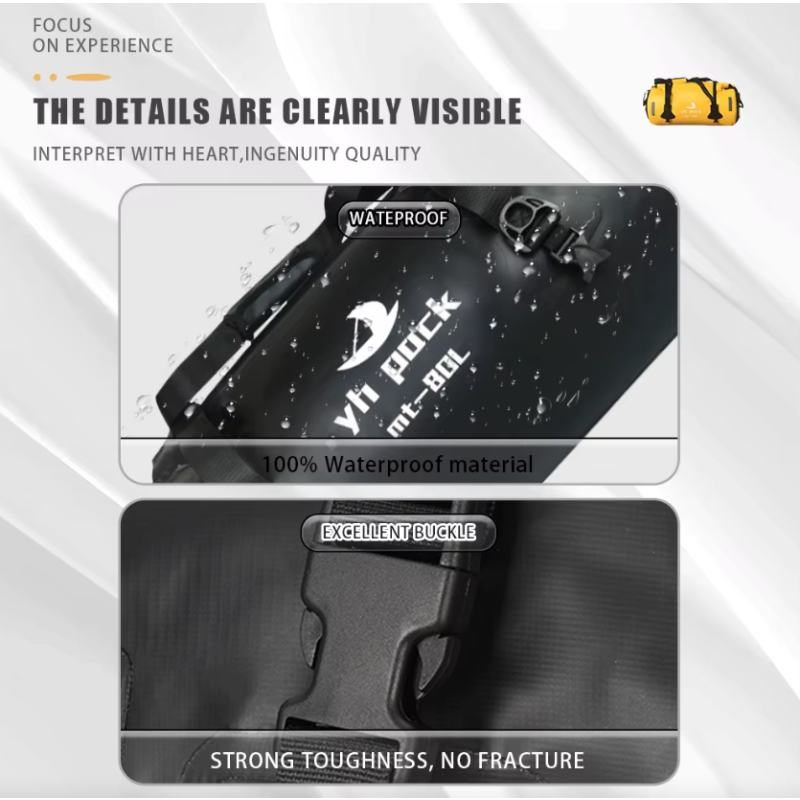 Borsa Moto Impermeabile 40L/80L | Borsa Bici, Ciclismo, Viaggio, Posteriore, Sella, MTB