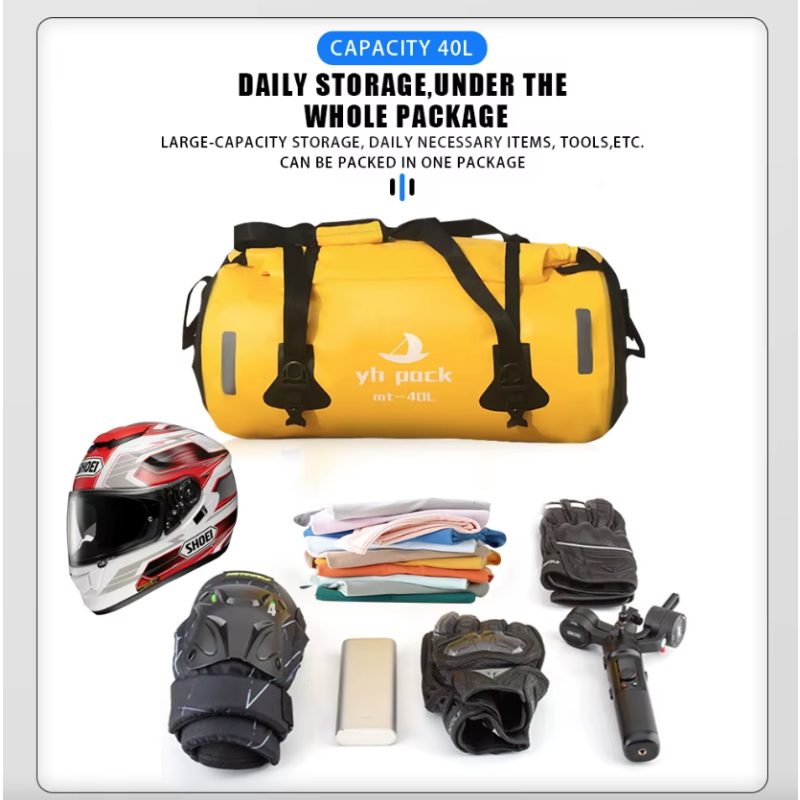 Borsa Moto Impermeabile 40L/80L | Borsa Bici, Ciclismo, Viaggio, Posteriore, Sella, MTB