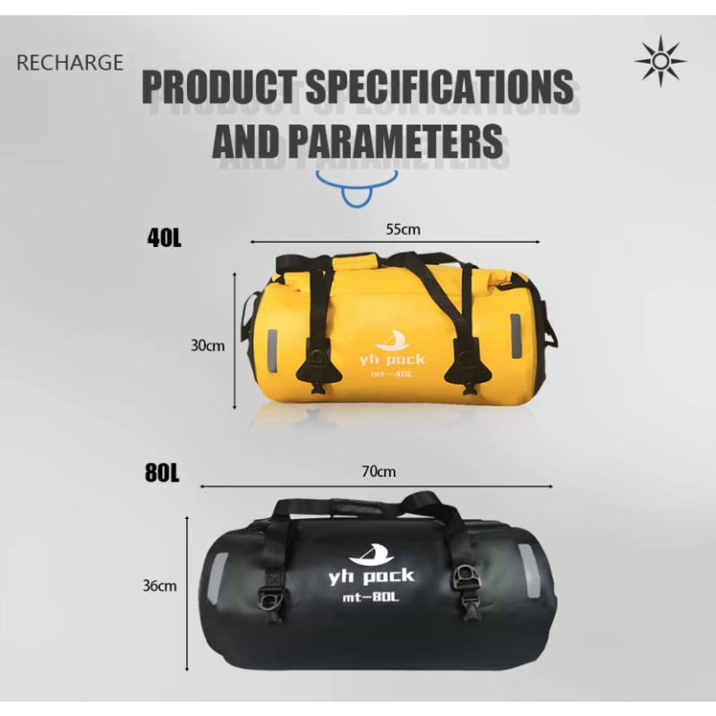 Borsa Moto Impermeabile 40L/80L | Borsa Bici, Ciclismo, Viaggio, Posteriore, Sella, MTB