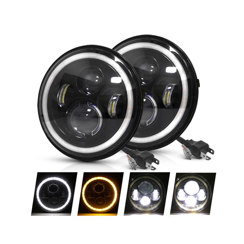 Fari LED CO LIGHT da 7 pollici per Jeep Wrangler e Lada Niva 4x4 Halo multifunzione DRL design resistente illuminazione fuoristrada accessori automobilistici di lunga durata