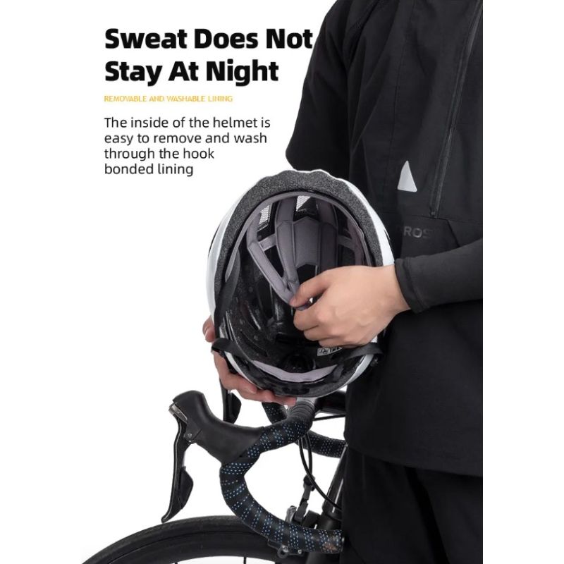 Casco da Bicicletta ROCKBROS con Luce Posteriore LED Ultraleggero e Modellato Integralmente per Sicurezza Ciclismo e Comfort Ideale per Ciclismo Urbano e Mountain Bike