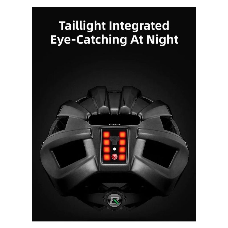 Casco da Bicicletta ROCKBROS con Luce Posteriore LED Ultraleggero e Modellato Integralmente per Sicurezza Ciclismo e Comfort Ideale per Ciclismo Urbano e Mountain Bike