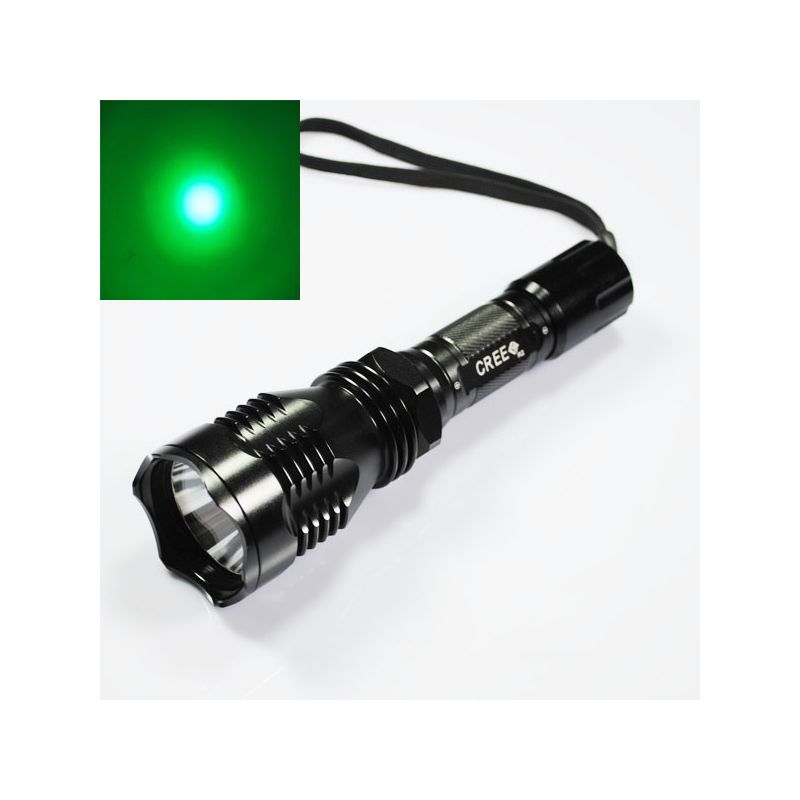 Torcia LED UniqueFire HS-802 Luce Verde per Avventure all'Aperto Robusta e Impermeabile Portata 500m Lega di Alluminio 6061t Anti-abrasiva per Alpinismo ed Emergenze