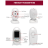 VB601 Monitor Video Wireless per Bambini 2.4G Telecamera di Sicurezza a Colori Comunicazione Bidirezionale Visione Notturna LED IR Monitoraggio della Temperatura Ninnananna Integrata