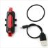 Luce posteriore ricaricabile USB per ciclismo urbano con design compatto impermeabilità IPX4 modalità flash dinamiche facile installazione per sicurezza e visibilità su strada