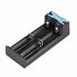 Caricabatterie TrustFire TR-016 Micro USB caricatore compatto con ricarica a tre stadi doppie slot e identificazione intelligente per batterie ricaricabili e prestazioni ottimali