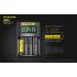 Scopri Nitecore UMS4 caricabatterie intelligente quattro slot USB-C ricarica rapida per batterie 18650 21700 26650 design compatto per appassionati e avventure all'aperto