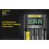 Scopri Nitecore UMS4 caricabatterie intelligente quattro slot USB-C ricarica rapida per batterie 18650 21700 26650 design compatto per appassionati e avventure all'aperto