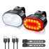 Luci Bici Ricaricabili USB Impermeabili con Luce Anteriore Bianca e Posteriore Rossa Sicurezza Ciclistica per Ciclismo Urbano e Percorsi Naturali con Modalità di Illuminazione Multiple