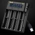 Caricabatteria YONII D4 LCD 4 Slot 18650 per batteria al litio 18650 21700 26650 AA AAA Ni-mh