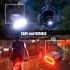 Luci Bici Ricaricabili USB Impermeabili con Luce Anteriore Bianca e Posteriore Rossa Sicurezza Ciclistica per Ciclismo Urbano e Percorsi Naturali con Modalità di Illuminazione Multiple