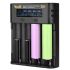 Caricabatteria YONII D4 LCD 4 Slot 18650 per batteria al litio 18650 21700 26650 AA AAA Ni-mh