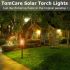 Luci Solari Aggiornate Flicking Flames effetto fiamma realistico torce impermeabili per illuminazione ecologica e decorazione paesaggistica vialetto e giardino