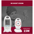 VB601 Monitor Video Wireless per Bambini 2.4G Telecamera di Sicurezza a Colori Comunicazione Bidirezionale Visione Notturna LED IR Monitoraggio della Temperatura Ninnananna Integrata