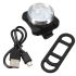 Luce bicicletta ricaricabile USB HJ-030 3 LED design compatto e impermeabile 4 modalità illuminazione per sicurezza ciclismo urbano e fuoristrada visibilità pedalate notturne