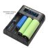 Caricabatteria YONII D4 LCD 4 Slot 18650 per batteria al litio 18650 21700 26650 AA AAA Ni-mh
