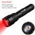 UltraFire WF-502B.2 Torcia LED Luce Rossa Zoomabile Compatta Potente Resistente Impermeabile IPX65 per Escursioni Notturne Caccia Astronomia Osservazione Faunistica Pesca