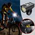 Faro Bicicletta 9 LED, Luce Anteriore Potente Ricaricabile Type-C Impermeabile per Sicurezza Ciclismo Notturno