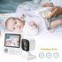 Monitor Video Baby AMB900 2,8 pollici 720P Connessione Wireless Display LCD Visione Notturna Zoom 4X Citofono Bidirezionale Sicurezza Bambini Sorveglianza Genitorialità Moderna