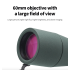 25-75x60 Zoom Cannocchiale Obiettivo ED Potente telescopio monoculare Bak4 Prisma per campeggio esterno Bird Watching