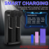 Nuovo caricabatterie 21700 per batterie al litio ricaricabili 18650 CR123A 14500 con tecnologia MCU intelligente e slot indipendenti funzioni di sicurezza e attivazione a 0 volt